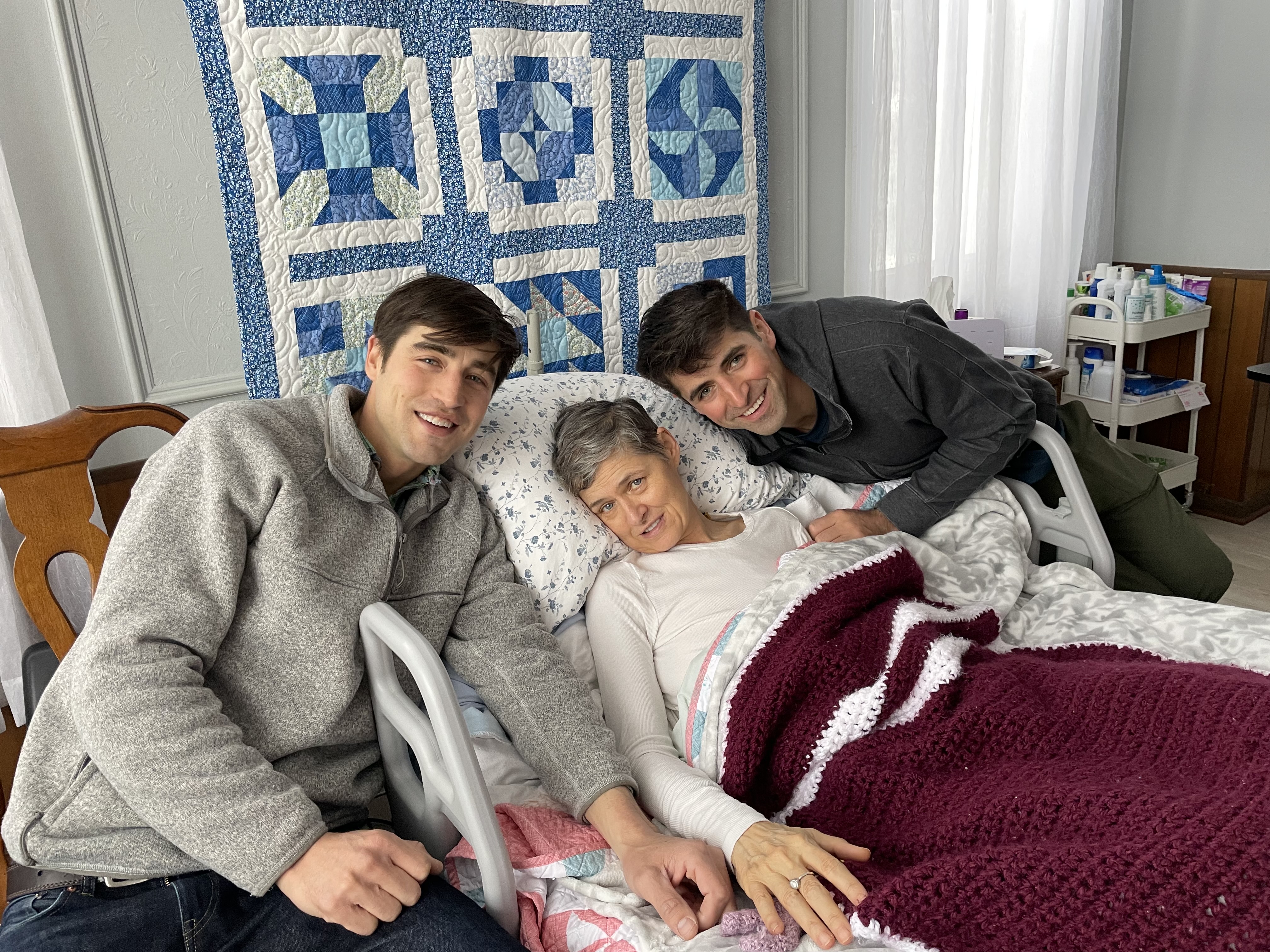 A volunteer moment at the Sloan home.